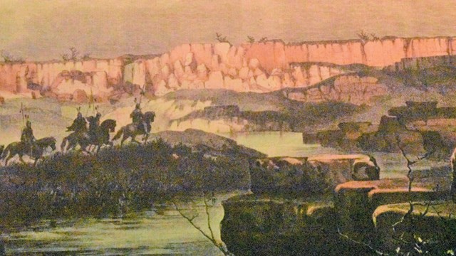 Rudolf Cronau's 1881 painting of the quarries