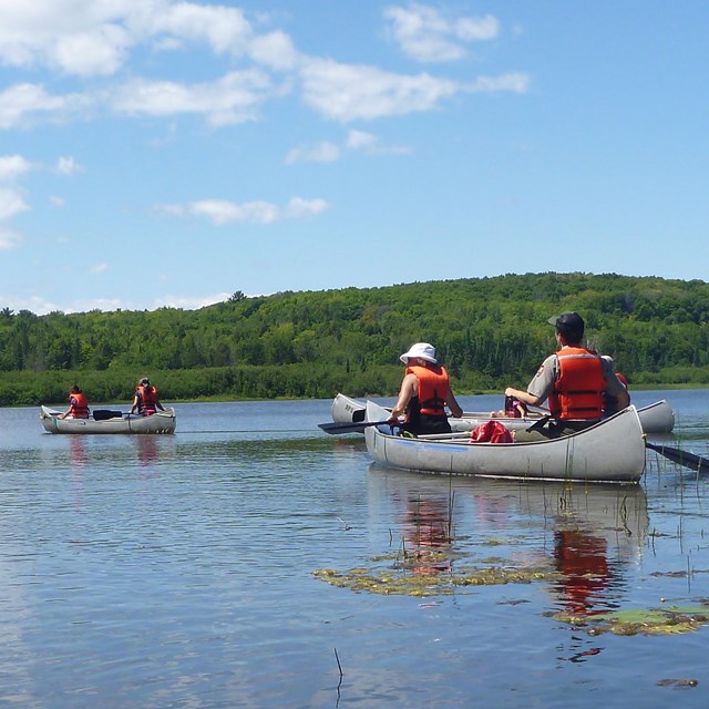 Canoers on Beaver Lake