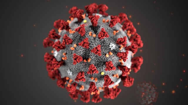 Illustration of a COVID-19 cell
