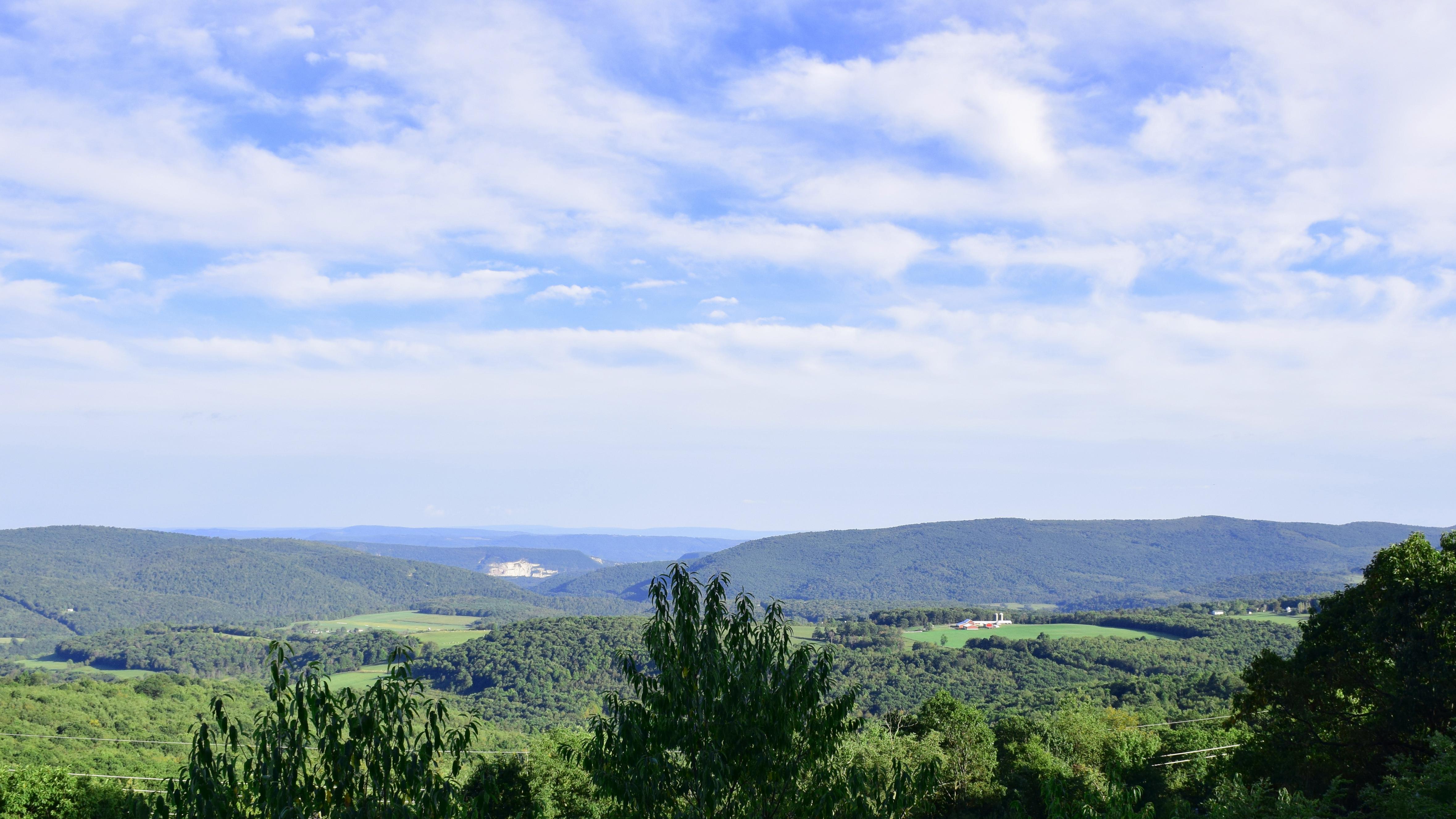 A summer vista looking to the Allegheny Highlands