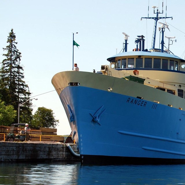 The Ranger III is a passenger and freight ferry operated by Isle Royale National Park
