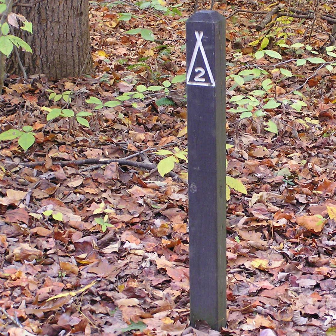 Camping post in the backcountry area.