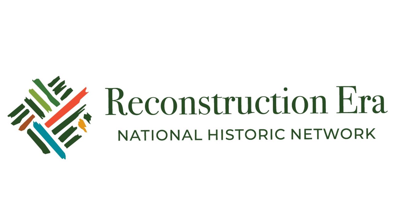 Reconstruction Era National Historic Network title with a multi-colored logo