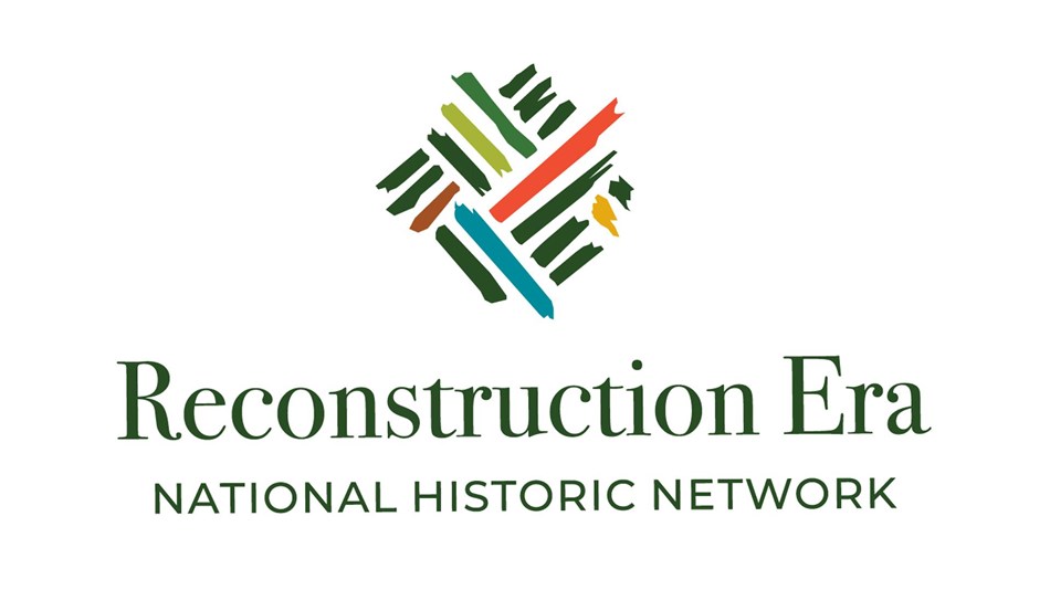 Reconstruction Era National Historic Network title with a multi-colored logo
