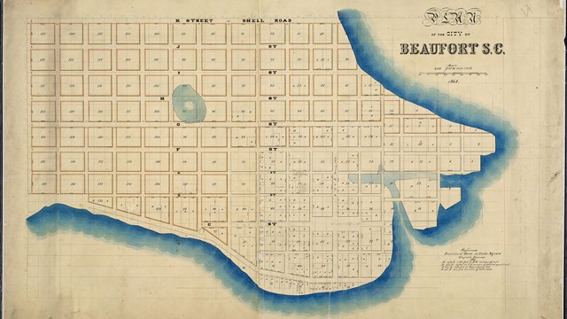 A map of Beaufort from 1863.