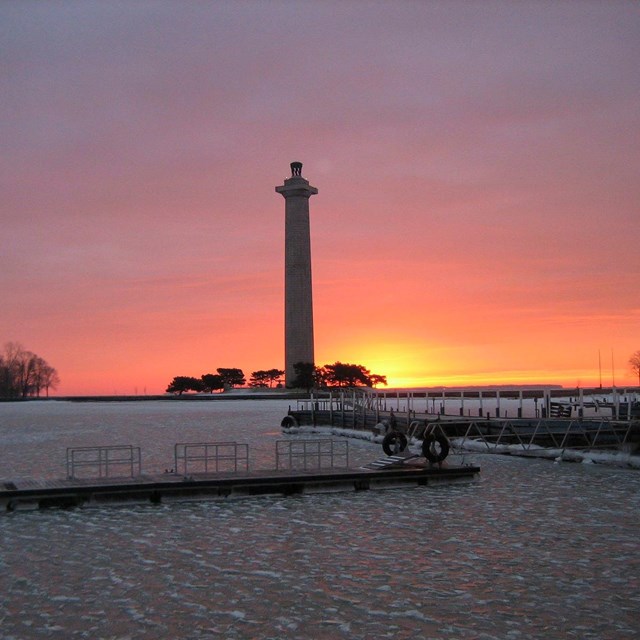 Memorial at sunset