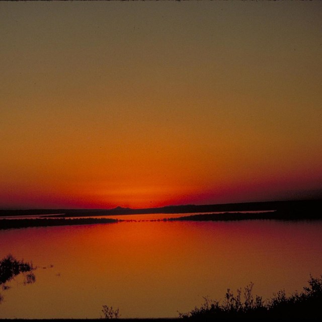 Sunrise over the reservoir