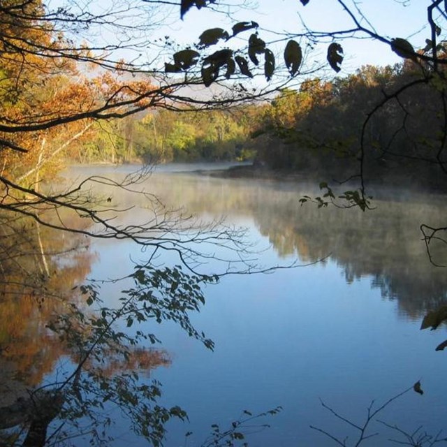 Scenic view of Current River showing clarity of water.