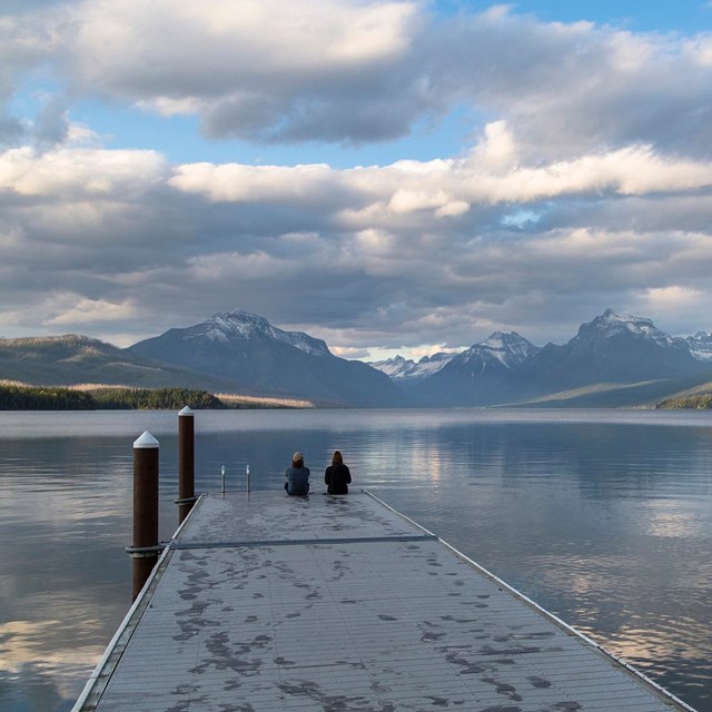 Credit: NPS / Jacob W. Frank View of Lake McDonald from the public dock at the foot of the lake.