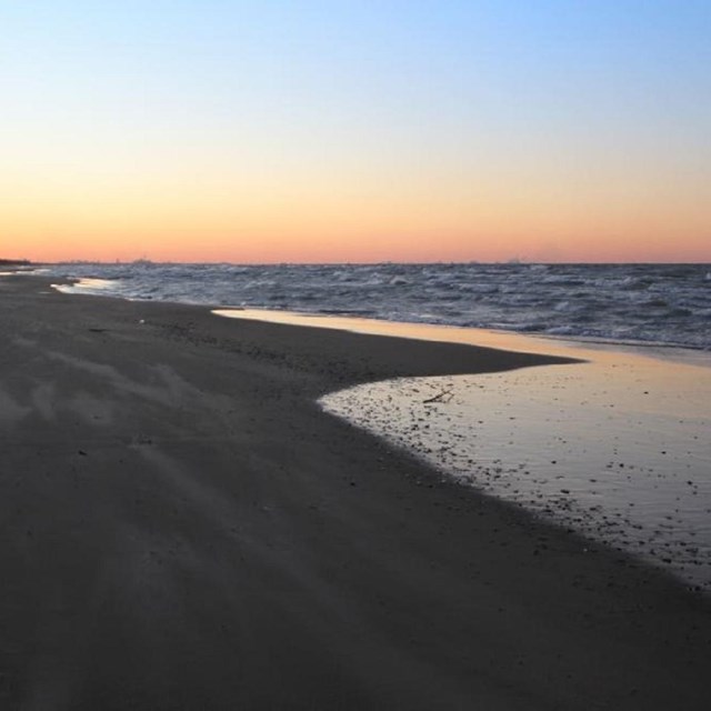 November Sunset at Portage Lakefront & Riverwalk