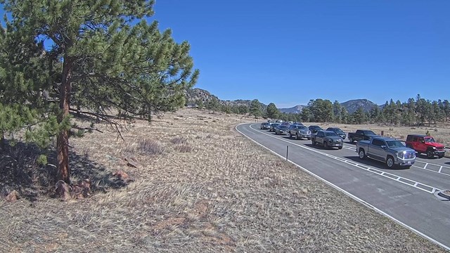 View of Beaver Meadows Entrance on a Sunny Spring Day