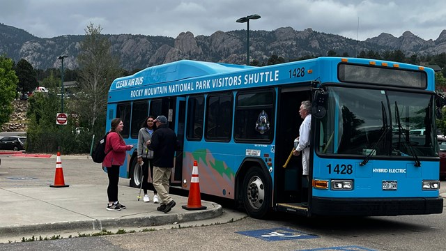 The Hiker Shuttle is picking up passengers