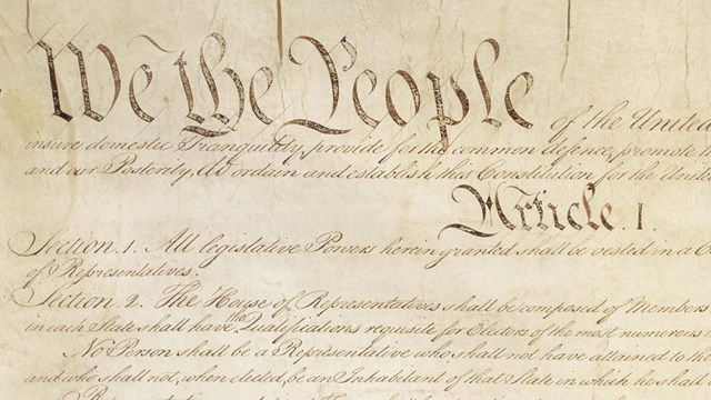 The US Constitution original copy