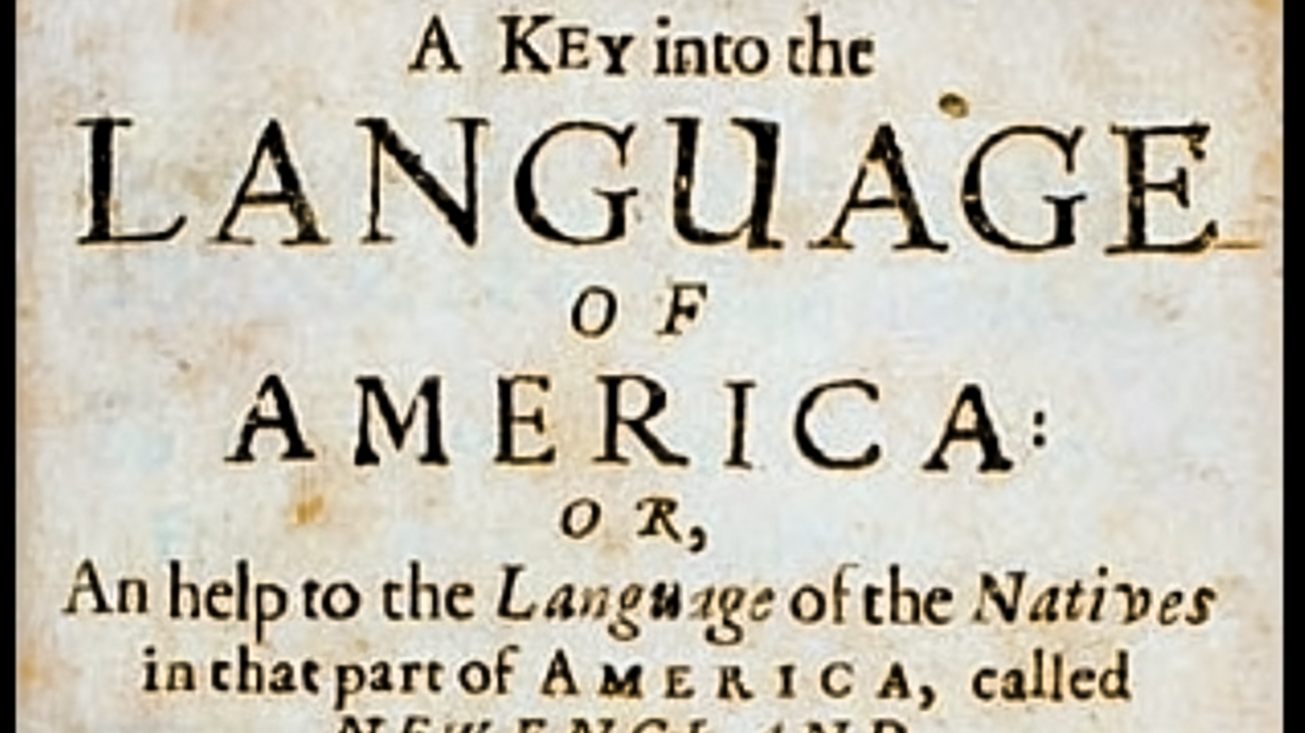 Image of text that says A Key Into the Language of America