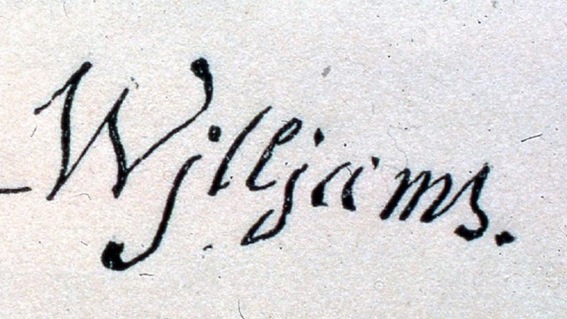 Roger Williams signature