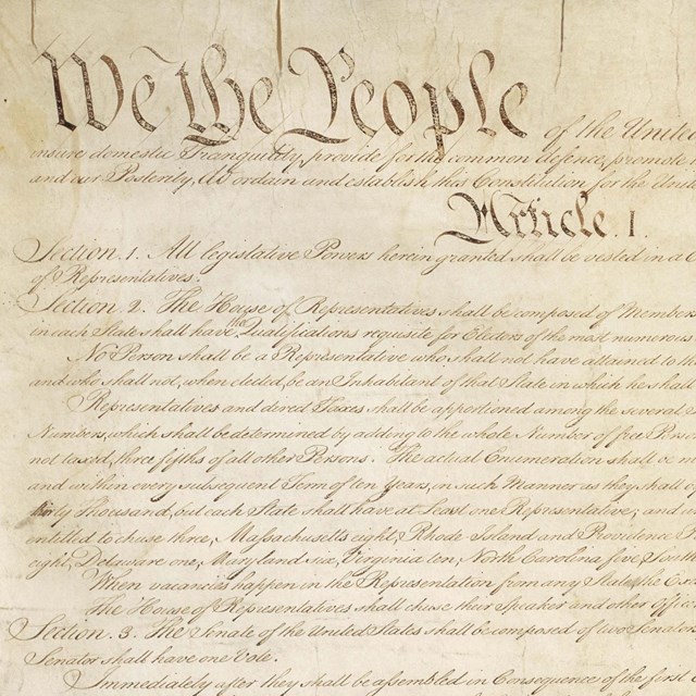 The US Constitution original copy