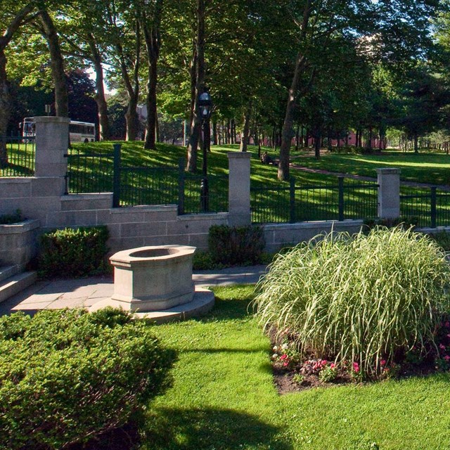 Bright and colorful view of the Hahn Memorial 