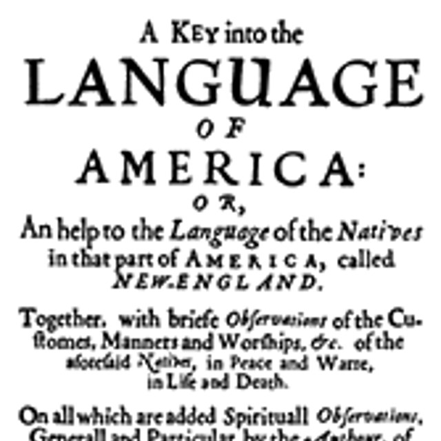 Picture of Roger Williams Book - A Key to the Language of America