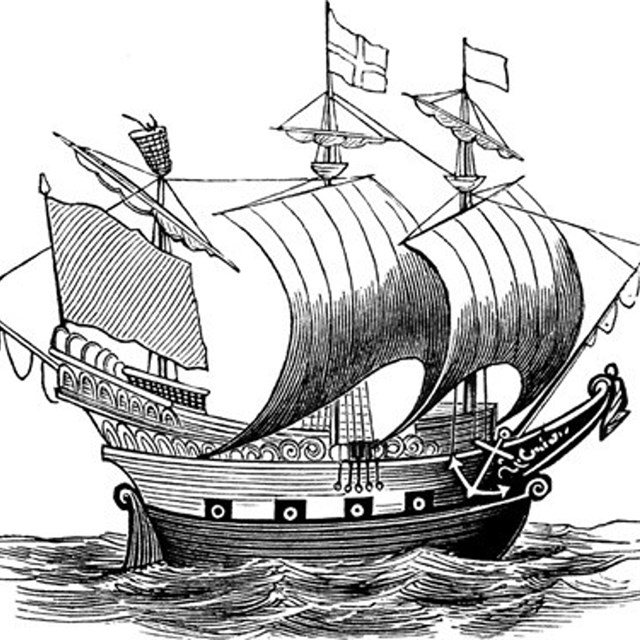 Print of an English Ship