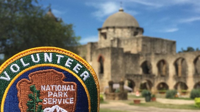 Volunteers staff the mission sites and interpret history to the public.