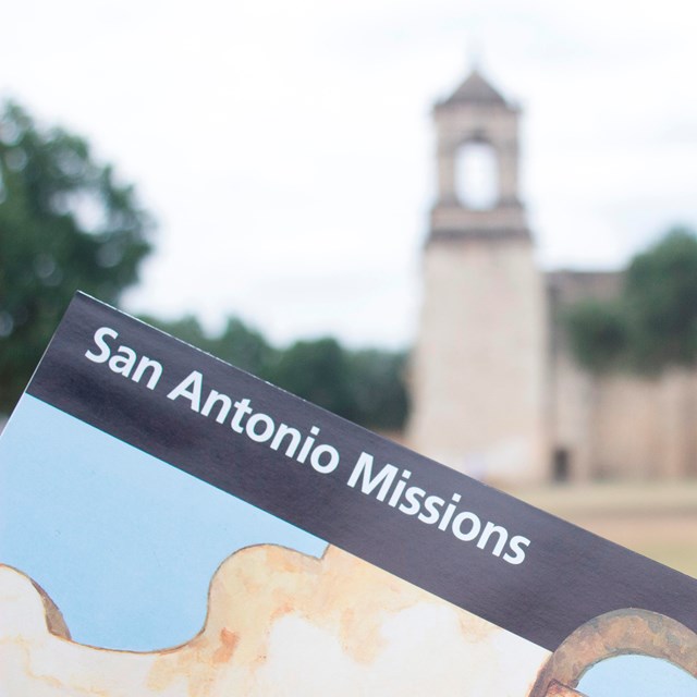San Antonio Missions unigrid brochure at Mission San Jose
