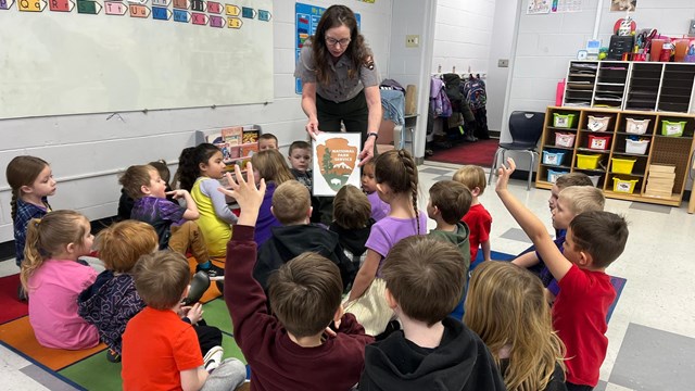 ranger reading to students