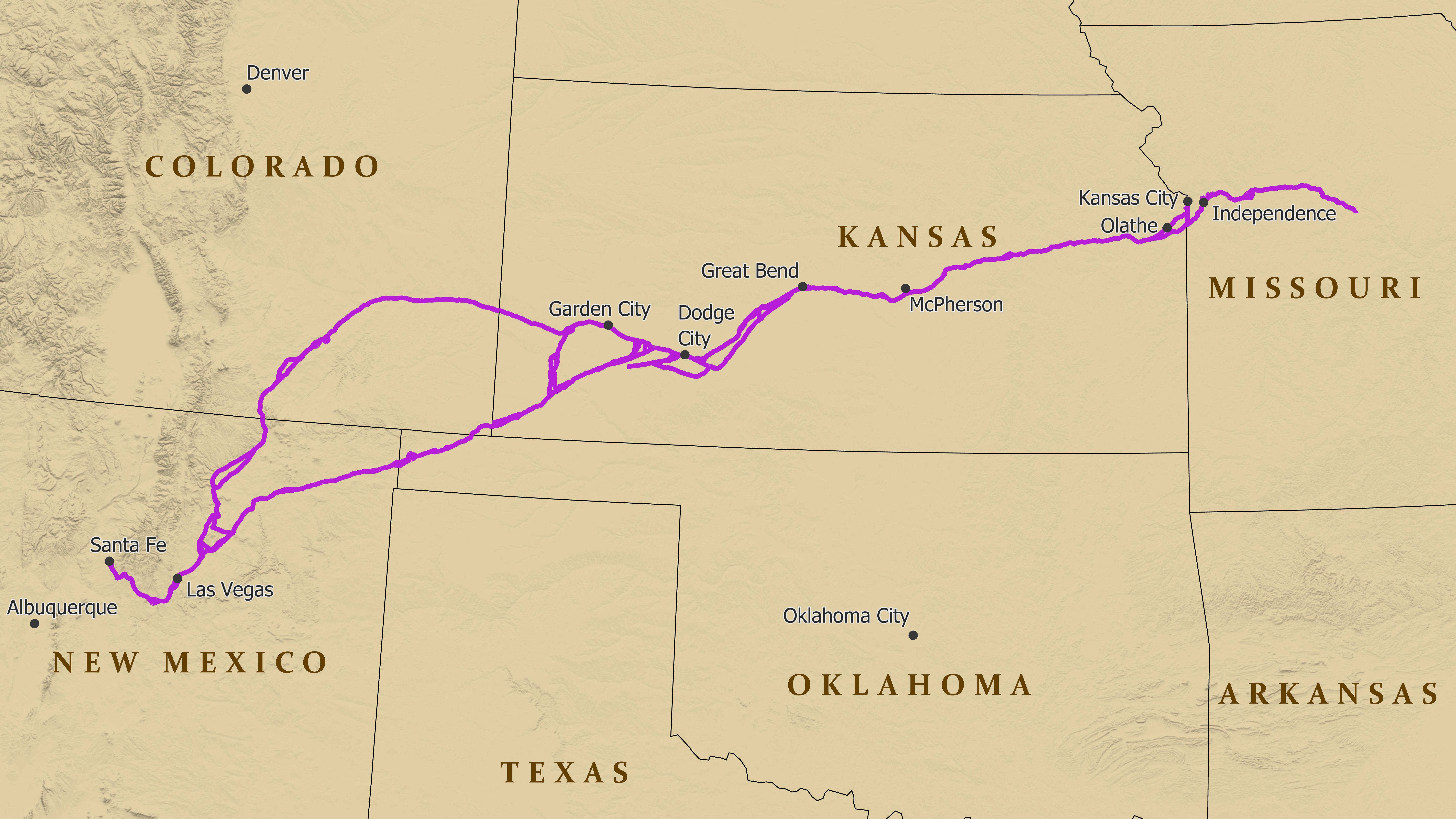 カンサス騎兵隊 Santa Fe Trial Santa Fe National Historic Trail (U.S. National Park Service)