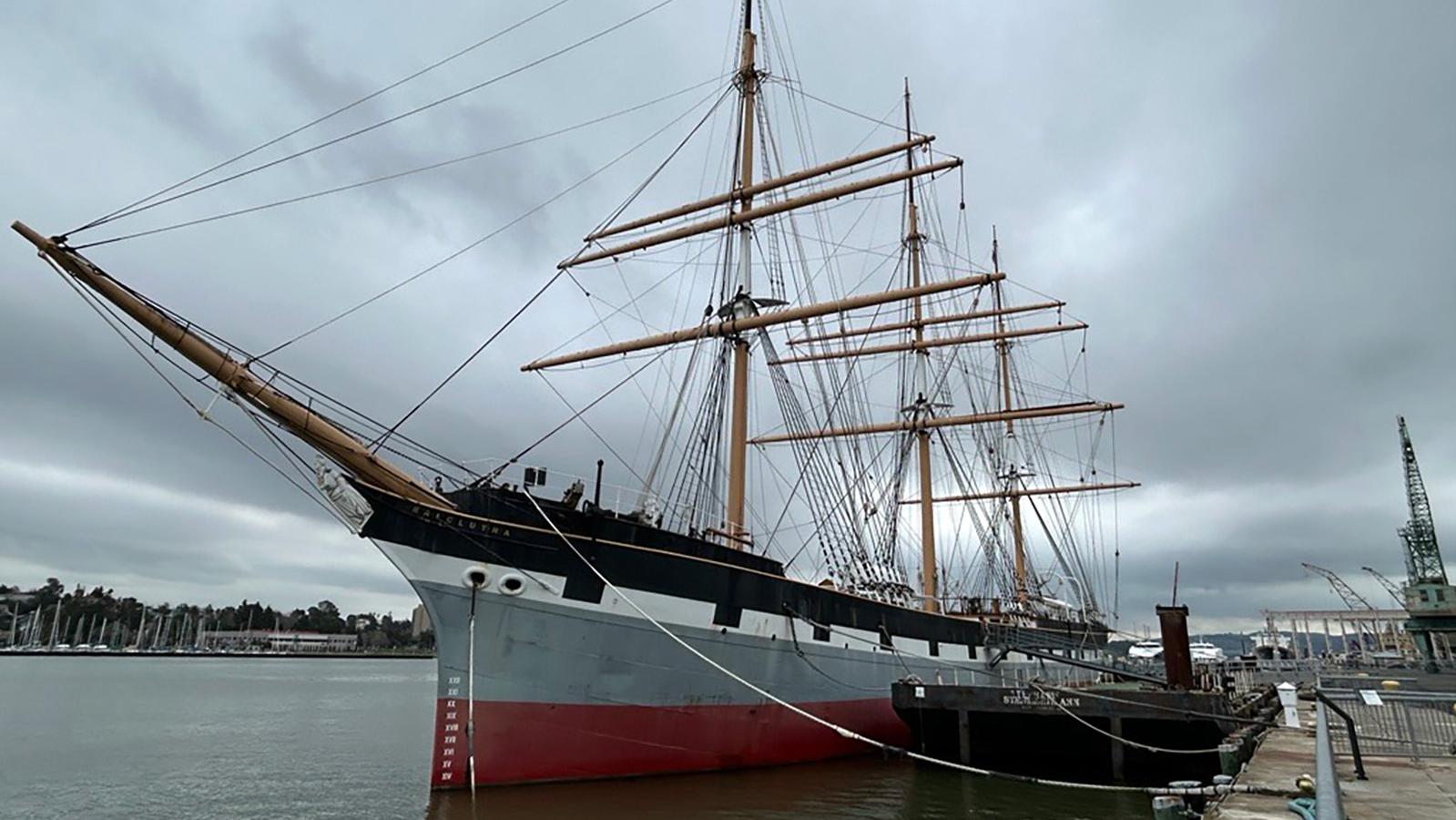 The sailing ship Balclutha, docked at Mare Island