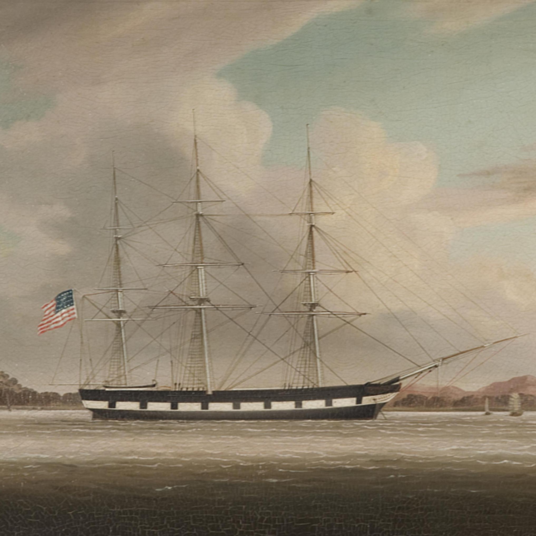 a painting of the ship Niantic
