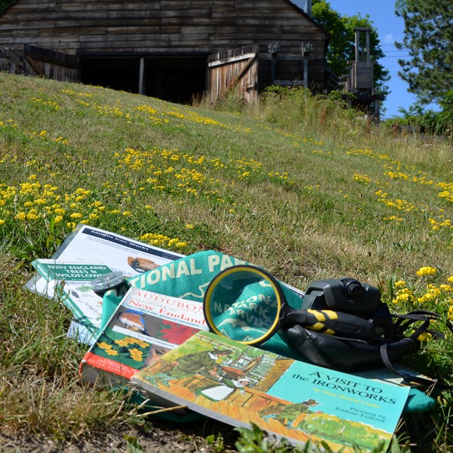 Junior ranger kit in front of building