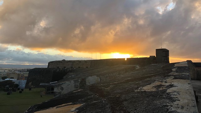 Sunset over Castillo San Cristobal