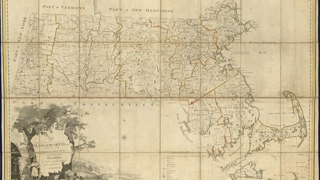A old map of Massachusetts