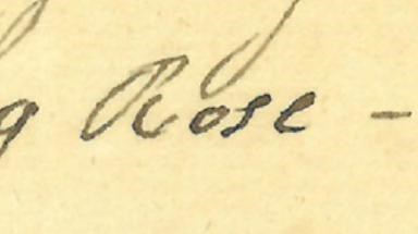 A handwritten in cursive yellowed paper receipt.