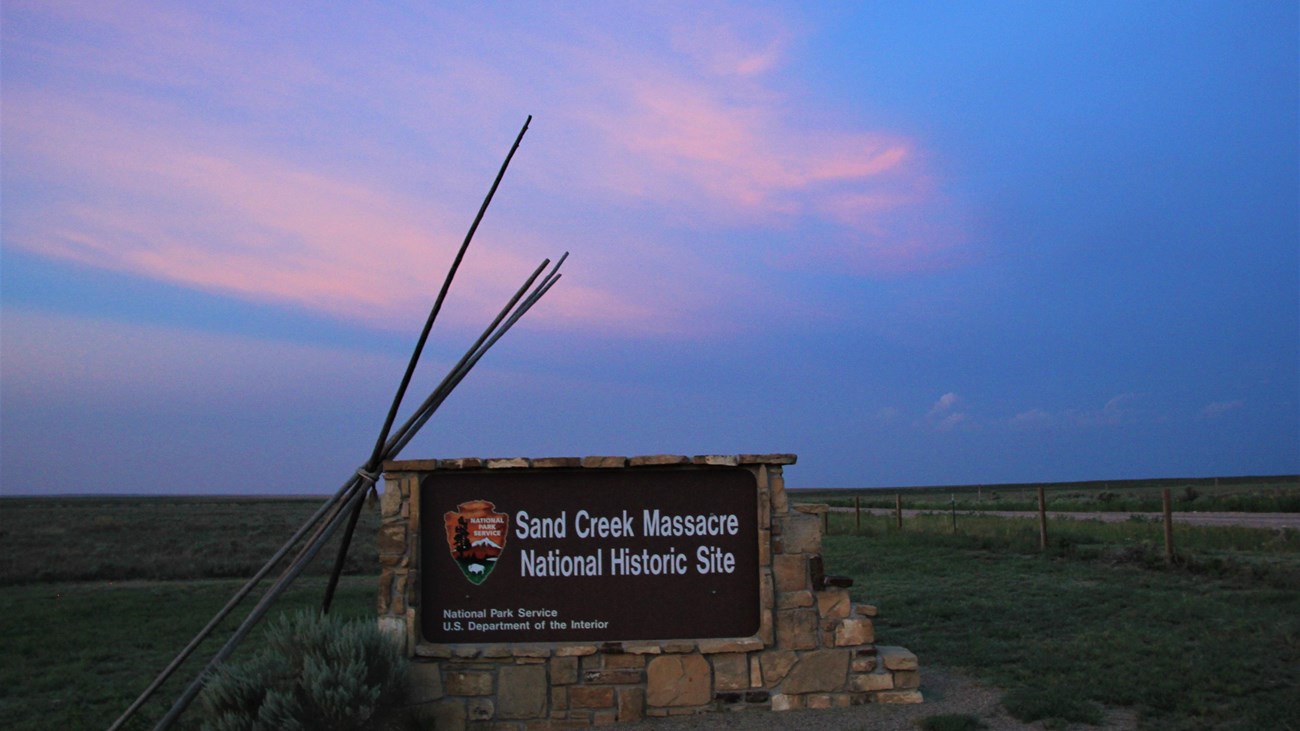 Sand Creek Massacre National Historic Site front sign