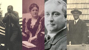 composite image including portraits of four individuals