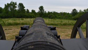 Close up photo of a cannon