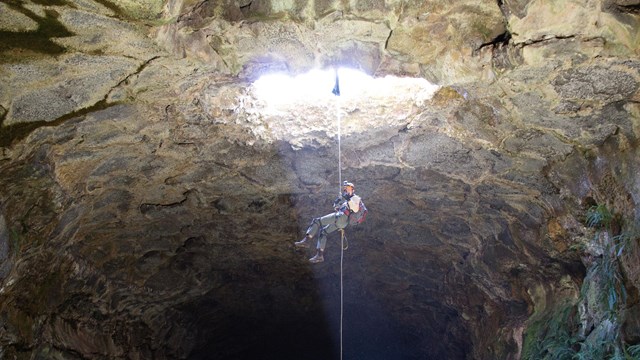 Image of an individual descending