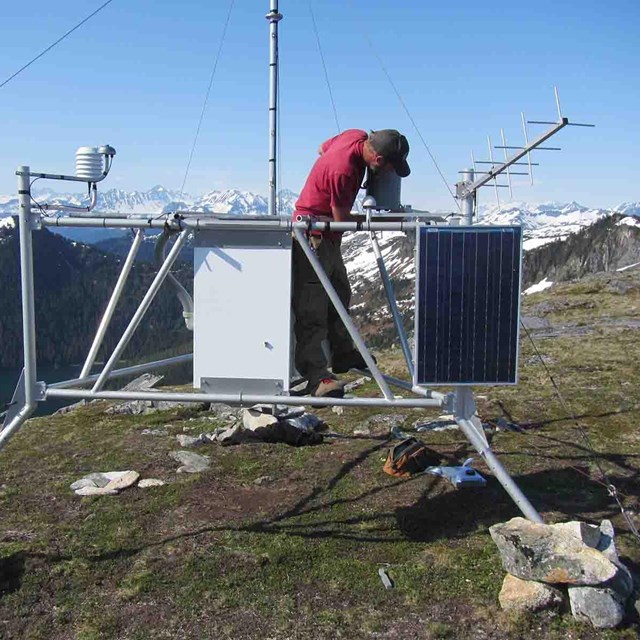 A researcher maintains a weather station.