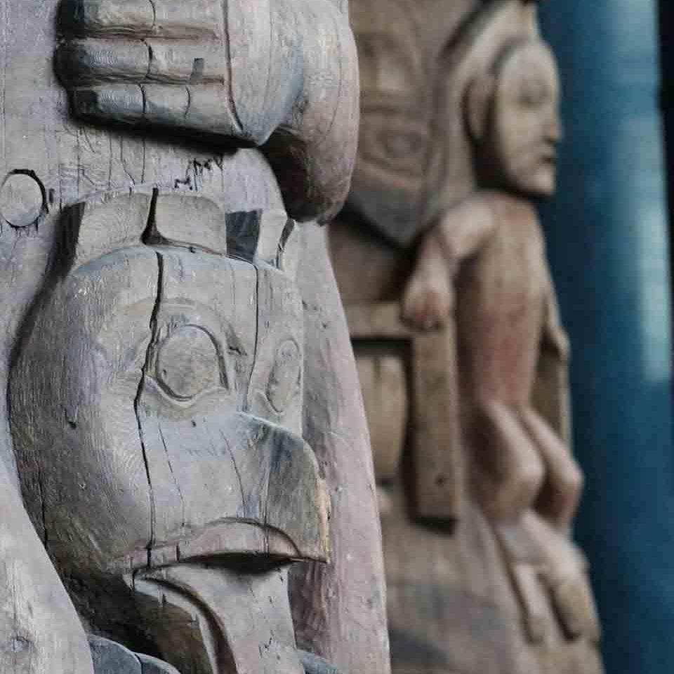 Totem poles.