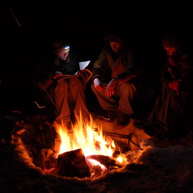 People around a campfire