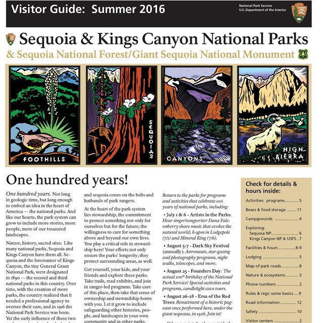 The cover of the park newspaper