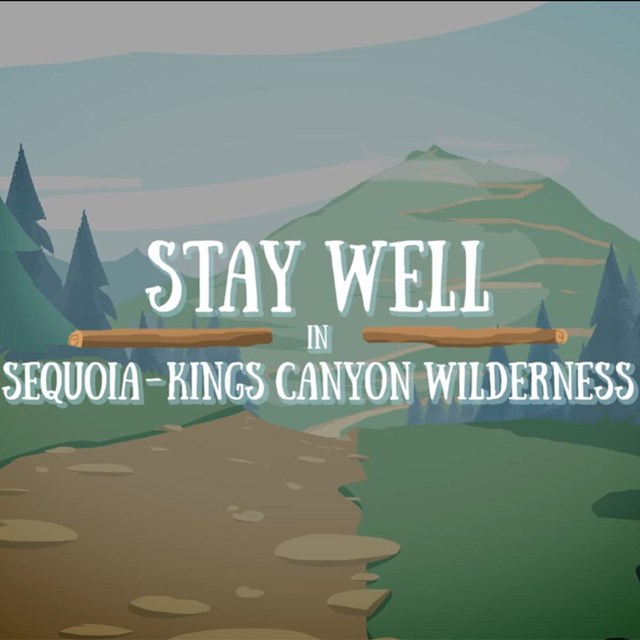 An animated title screen showing the words 