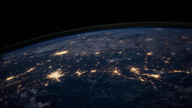 Aerial image of planet earth