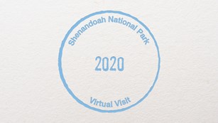 A stamp with the words: Shenandoah National Park 2020 Virtual Visit