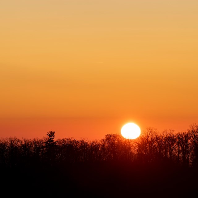 Vibrant red and orange Sunrise.