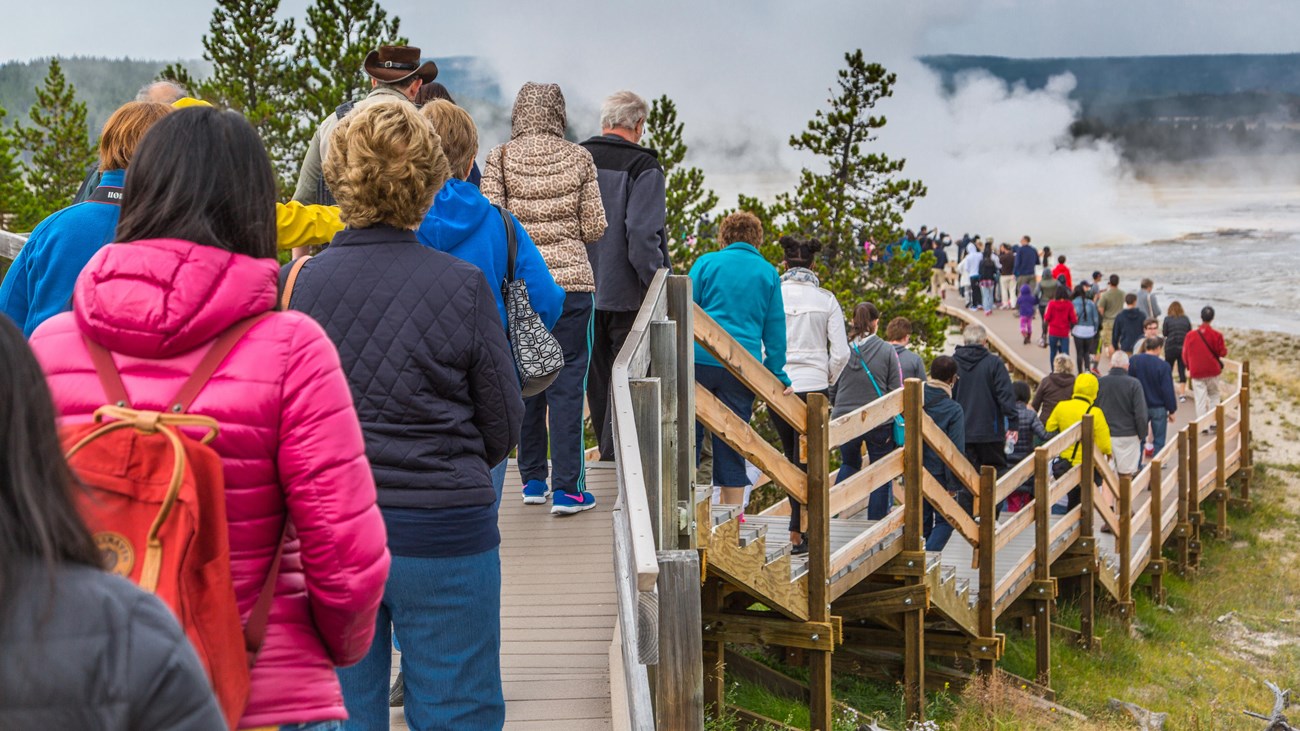 Crowds at Yellowstone National Park NPS Photo/Neal Herbert 