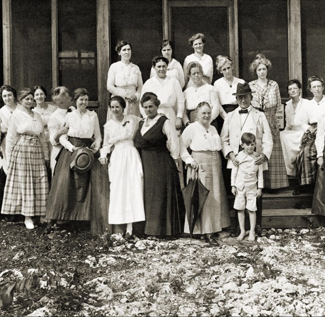 Photograph taken during a meeting of the Florida Federation of Women's Club 