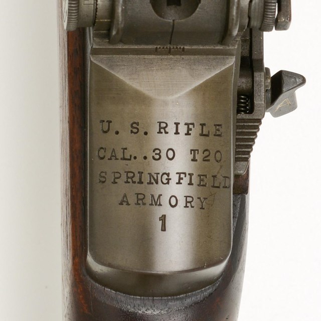 Top view of heel stamp from T20 rifle.