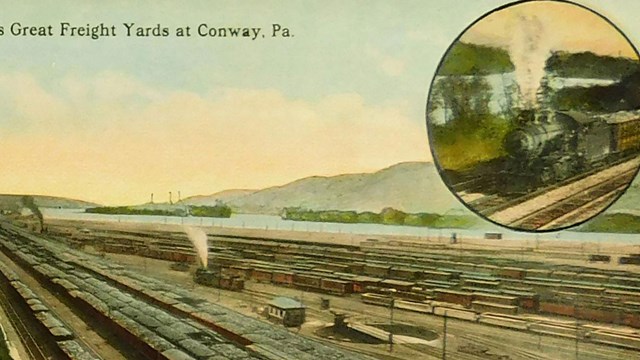 Penn'a Lines Great Freight Yards at Conway, Pennsylvania