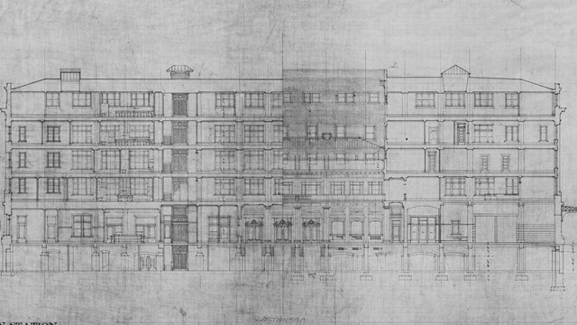 (Delaware, Lackawanna, and Western Railroad passenger station design plan)